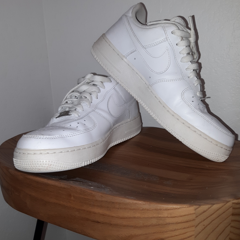 Nike Air Force 1 Triple White Athletic Sneakers